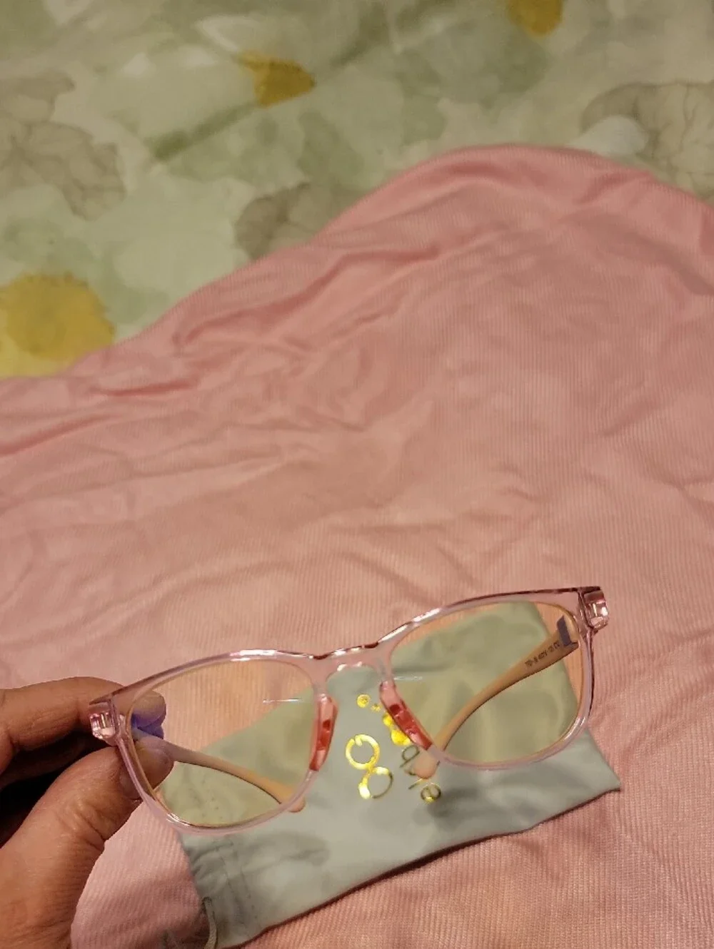 Kids Pink Sunglasses with Protective Case